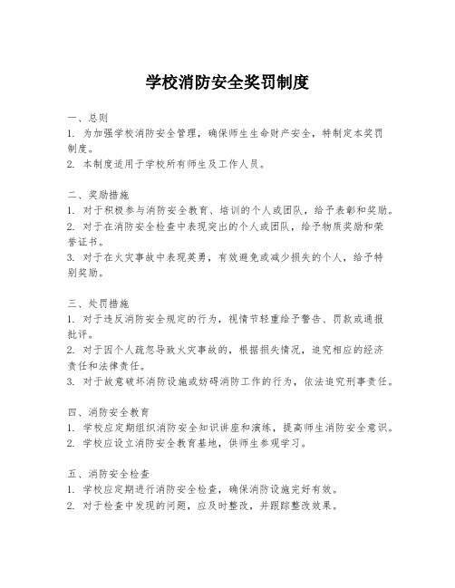 学校消防安全奖罚制度