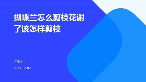 蝴蝶兰怎么剪枝花谢了该怎样剪枝