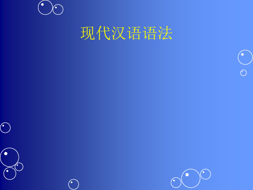 现代汉语语法