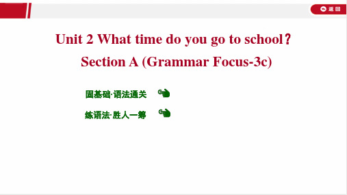 最新人教版七年级下册英语Unit 2 Section A (Grammar Focus-3c)