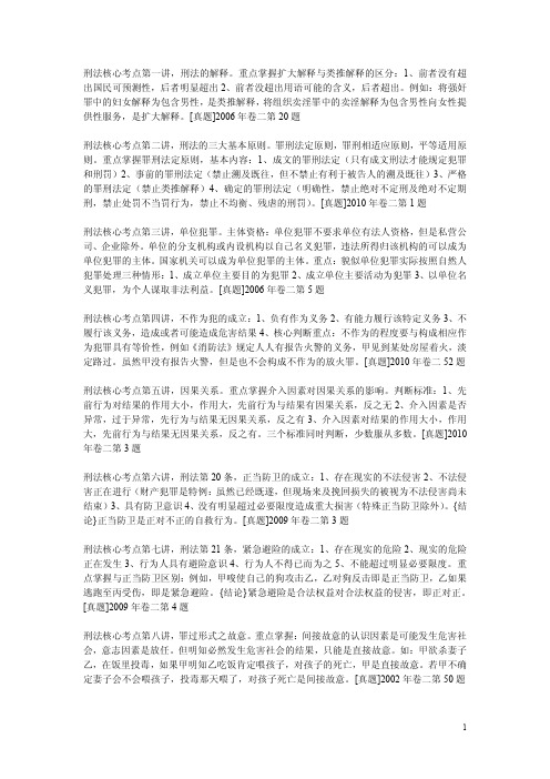 【指南针司考】刑法分则总则60考点