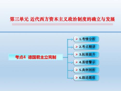 2016高三历史一轮复习考点精讲课件：1-3-04 德国君主立宪制