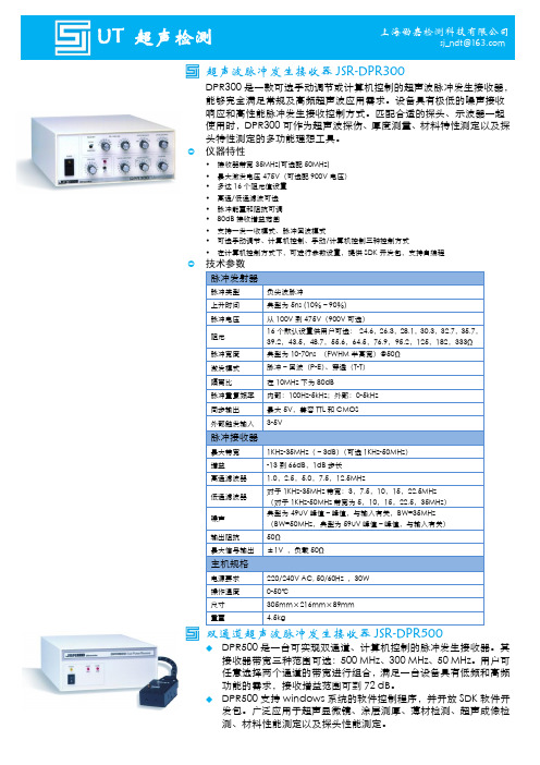 可计算机控制的超声波脉冲发生接收器DPR300