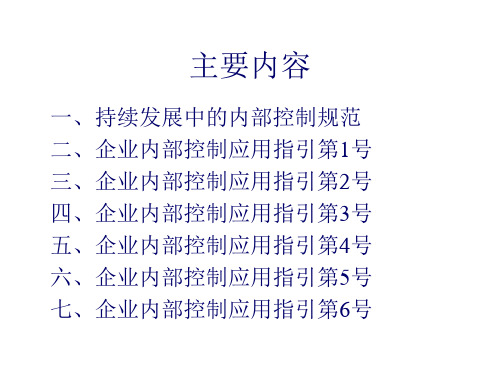 内部控制应用指引60页PPT