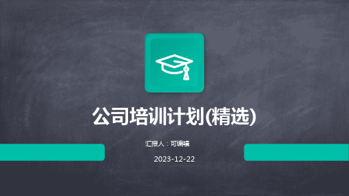 公司培训计划(精选)ppt