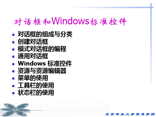 对话框和Windows标准控件