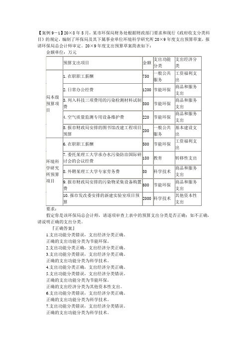 高级会计政事业单位会计分录题