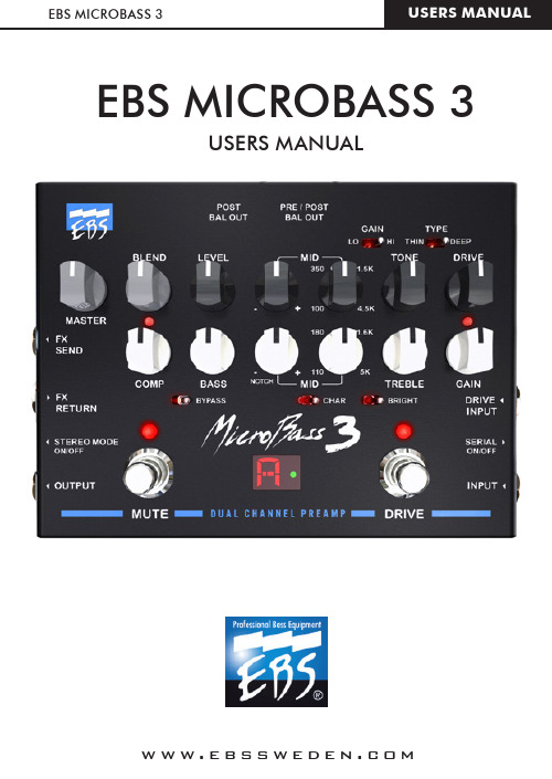 EBS MicroBass 3用户手册说明书