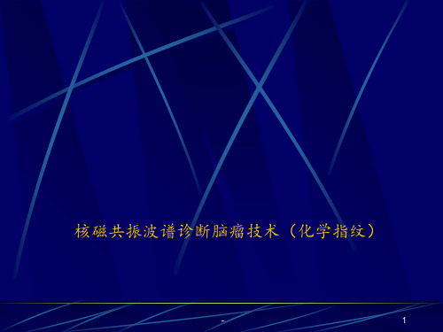 核磁共振波谱诊断脑瘤技术ppt课件