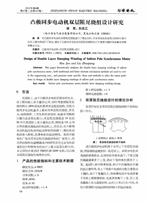 凸极同步电动机双层阻尼绕组设计研究