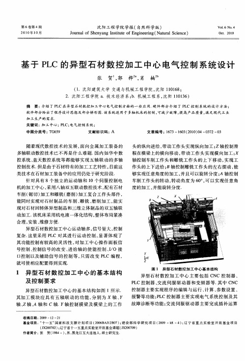 基于PLC的异型石材数控加工中心电气控制系统设计