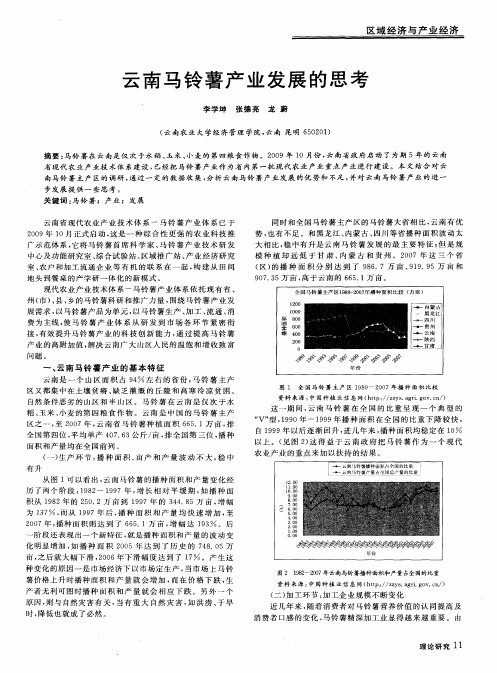 云南马铃薯产业发展的思考