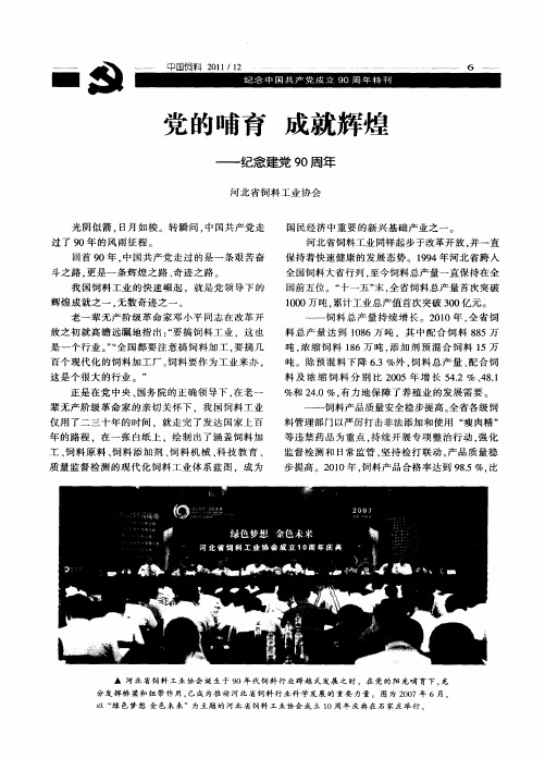 党的哺育 成就辉煌——纪念建党90周年