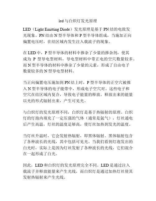 led与白炽灯发光原理