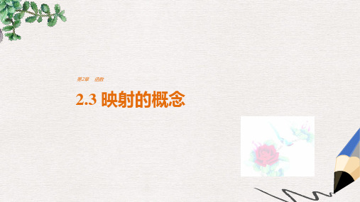 高中数学第2章函数2.3映射的概念课件苏教版必修1