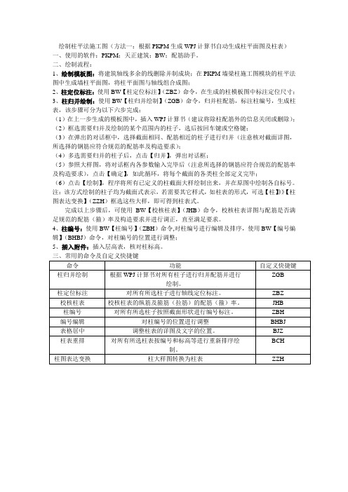 绘制柱平法施工图