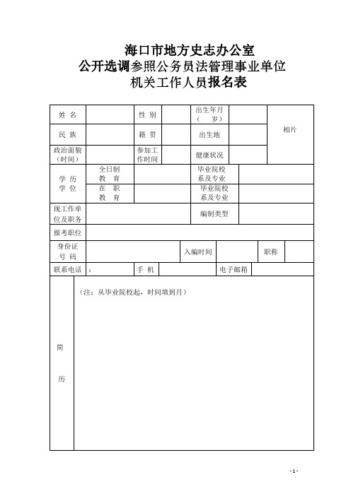 海口市地方史志办公室