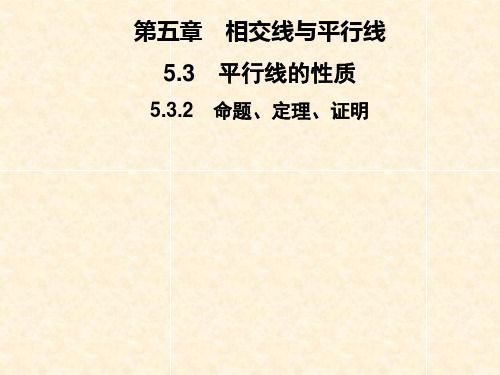 2019春人教版数学七年级下册图片版习题课件：第五章  5.3  5.3.2 命题、定理、证明