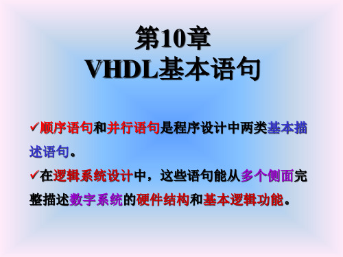 第10章_VHDL基本语句PPT课件