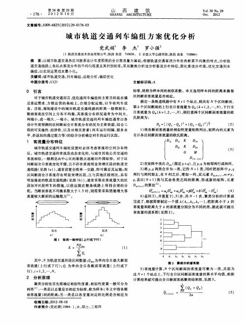 城市轨道交通列车编组方案优化分析