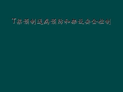 T梁预制通病预防和架设安全控制