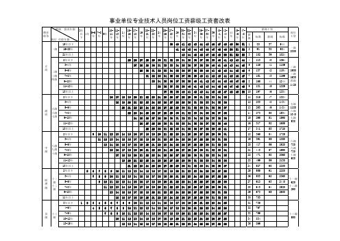薪级工资套改表
