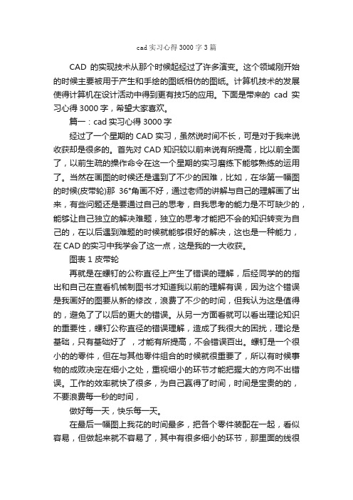 cad实习心得3000字3篇_实习心得体会_