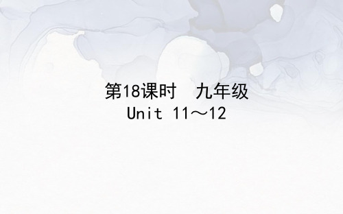 人教版九年级Unit11-Unit12知识梳理