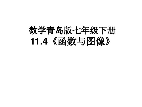 七年级数学下册 11-4《函数与图像》ppt课件 青岛版