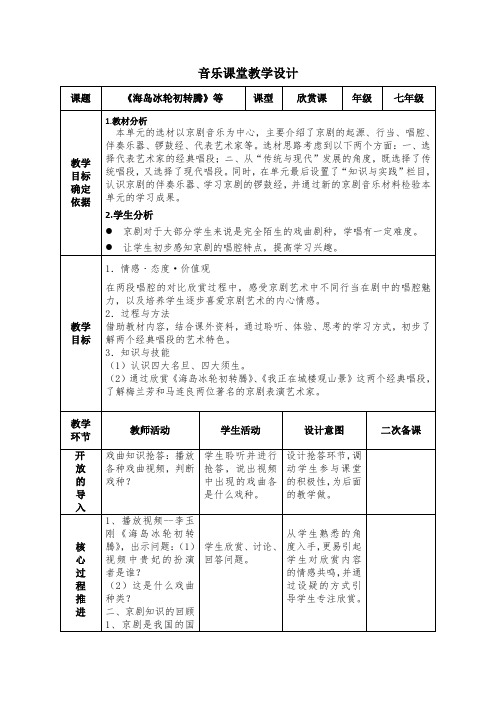 《海岛冰轮初转腾》等教案