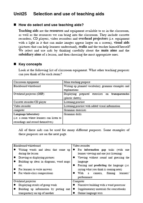 剑桥英语教学能力认证考试教程-TKT Course-Unit25