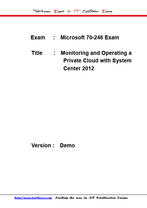 test4pass microsoft test 70-246 exam dumps free 4shared