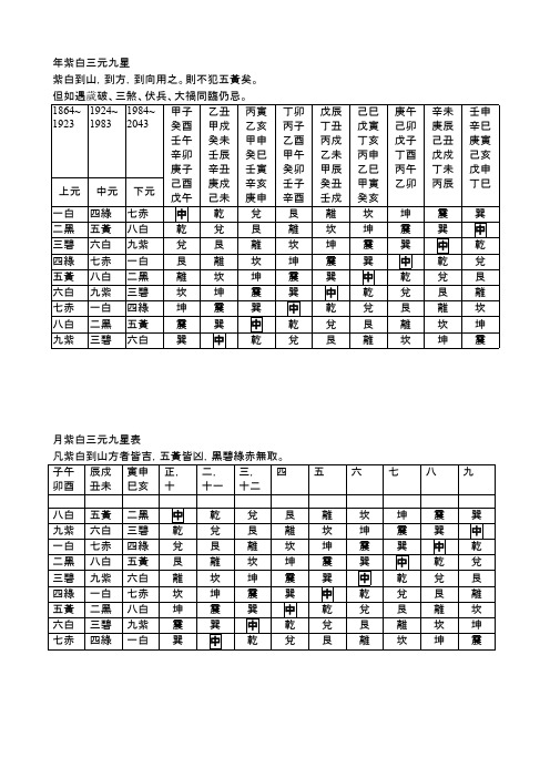 【免费下载】年月日时紫白