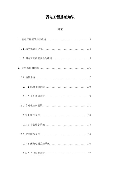 弱电工程基础知识