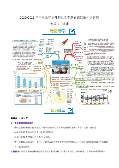 专题11 统计(学生版)