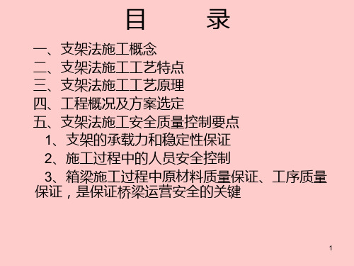 预应力混凝土简支箱梁支架法现浇施工安全PPT课件