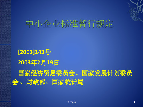 《中小企业标准》PPT课件