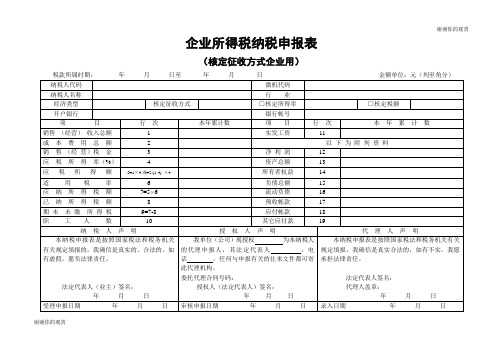 企业所得税纳税申报表.doc