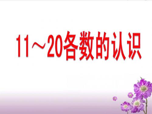 《11～20各数的认识(信息窗1)》教学课件