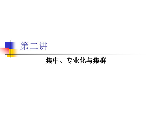 北大区域经济学(张辉)第二讲集中、专业化与集群