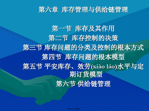 第六章库存管理与供应链管理 生产计划与控制课件(共39张PPT)