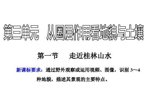 地理课件 鲁教版必修第一册 同步教学第三单元从圈层作用看地貌与土壤小节训练及单元测试题