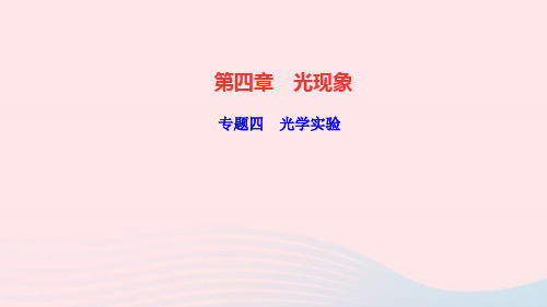 物理八年级上册第四章光现象专题四光学实验作业课件 新人教版