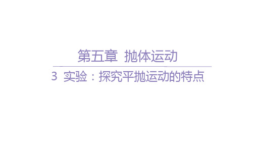 人教版高中物理必修第二册精品课件 第五章 抛体运动 3 实验_探究平抛运动的特点