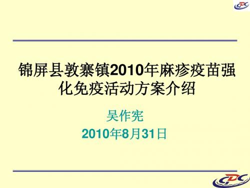 2010年麻疹强化培训