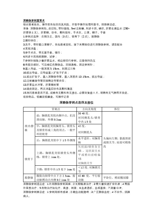 深静脉穿刺置管术