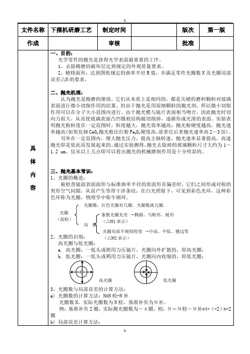 下摆机精磨抛光工艺