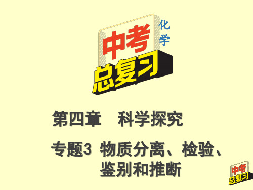 2020年中考化学总复习(重庆专版)—第四章专题3物质分离、检验、鉴别和推断