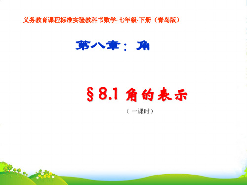 青岛版七年级数学下册第八章《角的表示》公开课课件