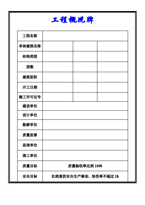 施工现场八牌一图